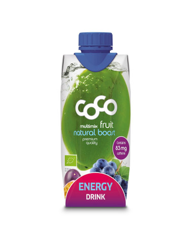 NAPÓJ ENERGETYZUJĄCY Z WODĄ KOKOSOWĄ I MARAKUJĄ BIO 330 ml - COCO (DR MARTINS)
