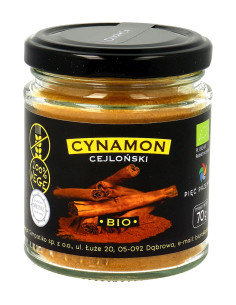 CYNAMON CEJLOŃSKI BEZGLUTENOWY BIO 70 g - PIĘĆ PRZEMIAN
