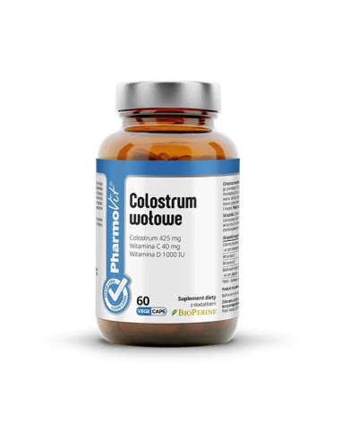 COLOSTRUM WOŁOWE BEZGLUTENOWE 60 KAPSUŁEK - PHARMOVIT (CLEAN LABEL)