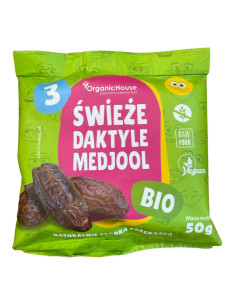 DAKTYLE MEDJOOL ŚWIEŻE BEZGLUTENOWE BIO 50 g  (3 szt.) - ORGANICHOUSE 2
