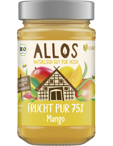 MUS Z MANGO (75 % OWOCÓW) BEZGLUTENOWY BIO 200 g - ALLOS