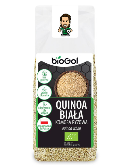 QUINOA BIAŁA (KOMOSA RYŻOWA) BEZGLUTENOWA BIO 250 g - BIOGOL