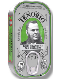 TUŃCZYK PŁATY W OLIWIE Z OLIWEK EXTRA VIRGIN Z KAPARAMI 120 g (78 g) - TENORIO
