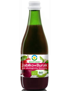 SOK JABŁKO - BURAK NFC BEZGLUTENOWY BIO 300 ml - BIOFOOD
