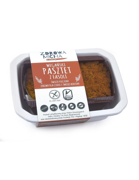 PASZTET WEGAŃSKI Z FASOLI BEZGLUTENOWY 200 g - ZDROWA MICHA (NA ZAMÓWIENIE)