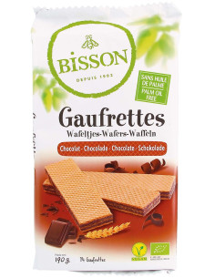 WAFELKI Z KREMEM CZEKOLADOWYM BIO 190 g - BISSON