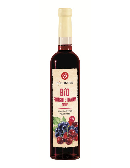 SYROP O SMAKU CZERWONYCH OWOCÓW BIO 500 ml - HOLLINGER