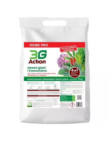NAWÓZ DO ROŚLIN IGLASTYCH 4w1 ECO 9 kg - 3G ACTION
