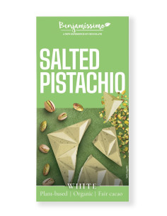 TABLICZKA KAKAOWA PISTACJE - SÓL HIMALAJSKA BEZGLUTENOWA BIO 60 g - BENJAMISSIMO