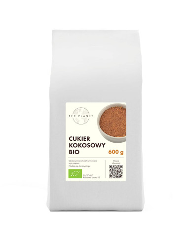 CUKIER KOKOSOWY BIO 600 g - THE PLANET