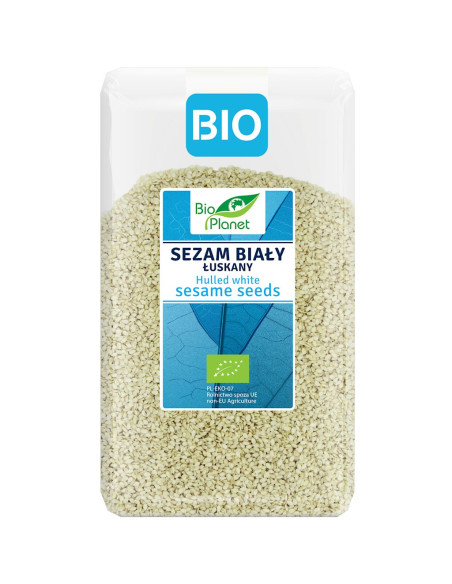 SEZAM BIAŁY ŁUSKANY BIO 1 kg - BIO PLANET