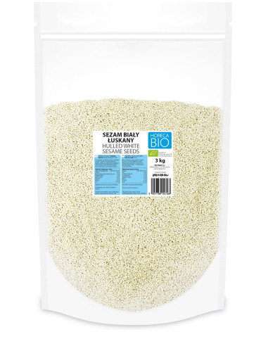 SEZAM BIAŁY ŁUSKANY BIO 3 kg - HORECA (BIO PLANET)