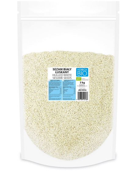 SEZAM BIAŁY ŁUSKANY BIO 3 kg - HORECA (BIO PLANET)