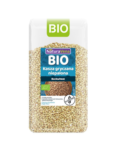 KASZA GRYCZANA NIEPALONA BEZGLUTENOWA BIO 500 g - NATURAVENA