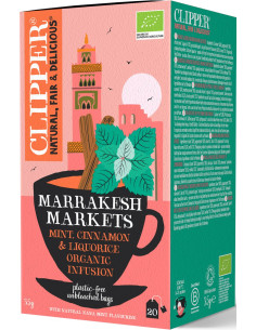 HERBATKA Z MIĘTĄ, CYNAMONEM I LUKRECJĄ (MARRAKESH MARKETS) BIO (20 x 1,75 g) 35 g - CLIPPER