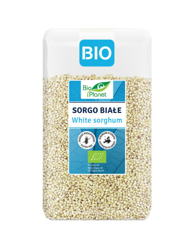 SORGO BIAŁE OBŁUSZCZONE BEZGLUTENOWE BIO 1 kg - BIO PLANET
