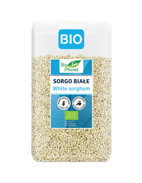 SORGO BIAŁE OBŁUSZCZONE BEZGLUTENOWE BIO 1 kg - BIO PLANET