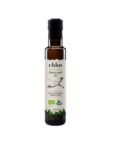 OLEJ KONOPNY TŁOCZONY NA ZIMNO OMEGA-3 BIO 250 ml - EKKO