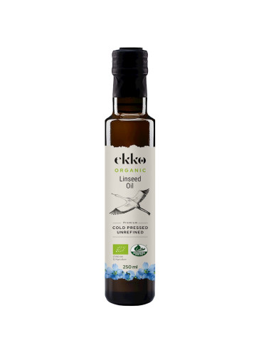 OLEJ LNIANY TŁOCZONY NA ZIMNO OMEGA-3 BIO 250 ml - EKKO