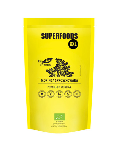 MORINGA SPROSZKOWANA BIO 500 g - BIO PLANET SUPERFOODS