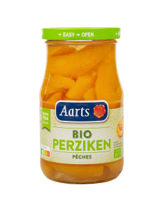 BRZOSKWINIE PLASTRY W LEKKIM SYROPIE BIO 350 g (190 g) (SŁOIK) - AARTS
