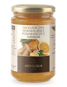 MARMOLADA Z POMARAŃCZY Z IMBIREM BIO 360 g - AGRISICILIA