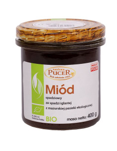 MIÓD SPADZIOWY ZE SPADZI IGLASTEJ BIO 400 g - PASIEKA PUCER