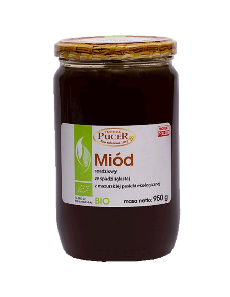 MIÓD SPADZIOWY ZE SPADZI IGLASTEJ BIO 950 g - PASIEKA PUCER