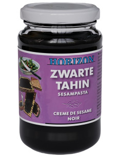 TAHINI CZARNE (PASTA SEZAMOWA Z CZARNEGO SEZAMU) BEZGLUTENOWE BIO 350 g - HORIZON