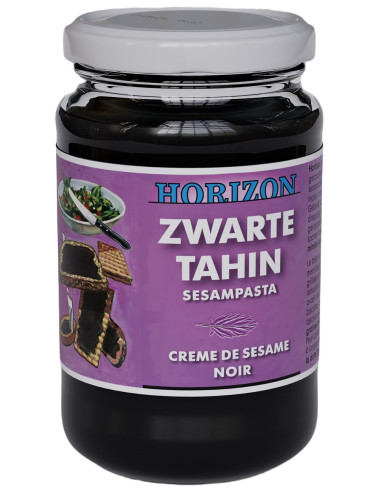 TAHINI CZARNE (PASTA SEZAMOWA Z CZARNEGO SEZAMU) BEZGLUTENOWE BIO 350 g - HORIZON