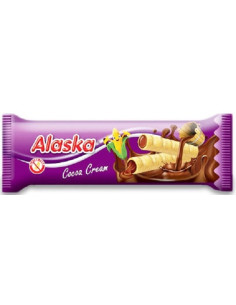 RURKI KUKURYDZIANE Z KREMEM KAKAOWYM BEZGLUTENOWE 18 g - ALASKA