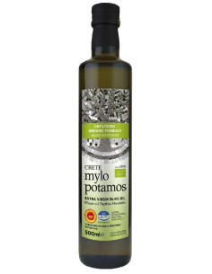 OLIWA Z OLIWEK EXTRA VIRGIN NIEFILTROWANA PDO KRETA BIO 500 ml - MYLOPOTAMOS