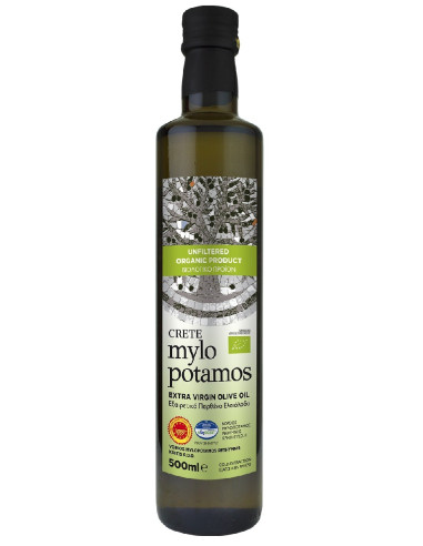 OLIWA Z OLIWEK EXTRA VIRGIN NIEFILTROWANA PDO KRETA BIO 500 ml - MYLOPOTAMOS