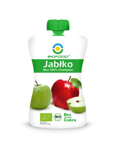 MUS JABŁKOWY 100 % CHAMPION BEZ DODATKU CUKRÓW BEZGLUTENOWY BIO 200 g - BIOFOOD