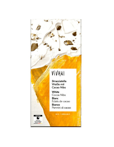 CZEKOLADA BIAŁA STRACCIATELLA BIO 80 g - VIVANI