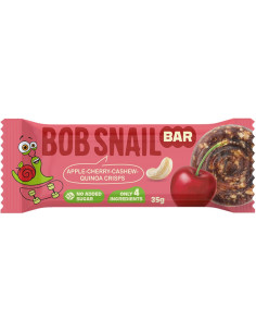 BATON JABŁKO - WIŚNIA - ORZECHY NERKOWCA BEZ DODATKU CUKRÓW 35 g - BOB SNAIL