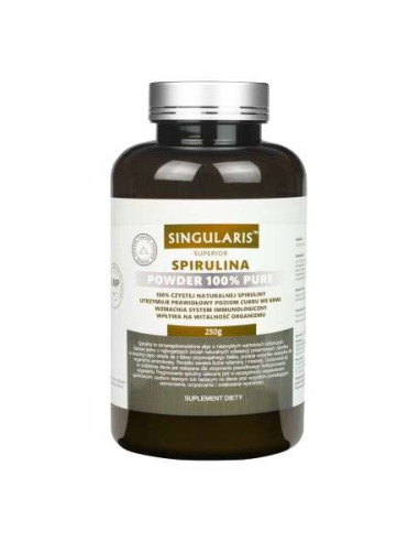 Spirulina w proszku 100% pure Superior - 250g - Singularis