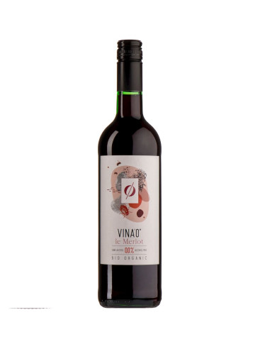 WINO BEZALKOHOLOWE LE MERLOT CZERWONE SŁODKIE BIO 735 ml - VINA0