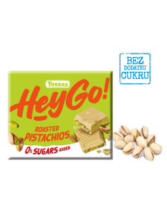 CZEKOLADA BIAŁA Z PISTACJAMI BEZ DODATKU CUKRÓW BEZGLUTENOWA 60 g - TORRAS