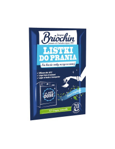 LISTKI DO PRANIA NA BAZIE SODY OCZYSZCZONEJ ZIELONA ŚWIEŻOŚĆ 20 SZTUK - BRIOCHIN