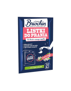 LISTKI DO PRANIA NA BAZIE SZAREGO MYDŁA KWIATOWE 20 SZTUK - BRIOCHIN