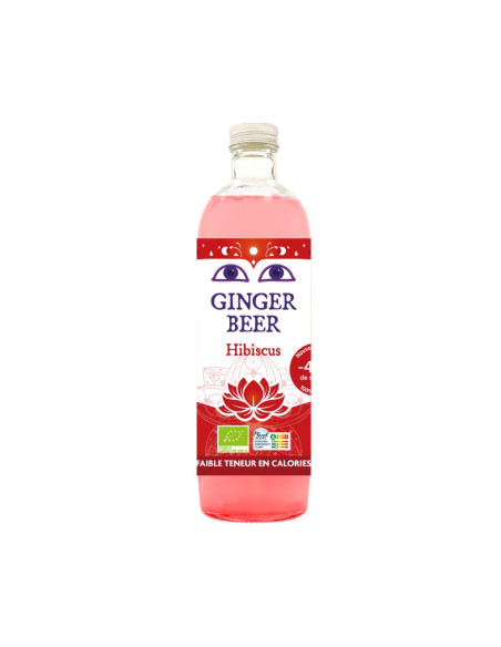 PIWO IMBIROWE O SMAKU HIBISKUSA BEZALKOHOLOWE FAIR FOR LIFE BIO 750 ml - KARMA KOMBUCHA