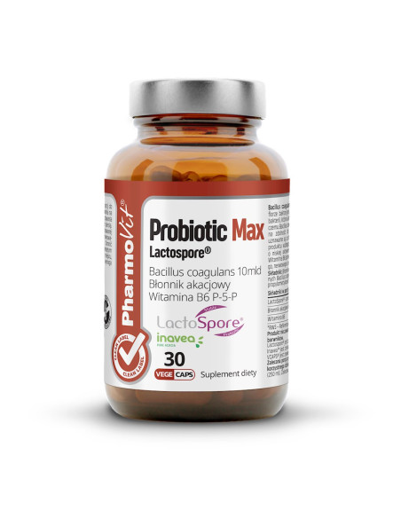 PROBIOTIC MAX BEZGLUTENOWY 30 KAPSUŁEK - PHARMOVIT (CLEAN LABEL)