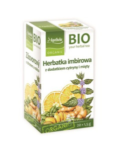 Herbtka imbirowa z cytryną i miętą BIO (20 x 1,5 g) - 30g - APOTHEKE
