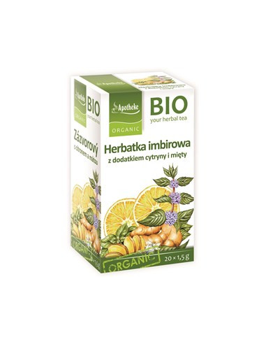 Herbtka imbirowa z cytryną i miętą BIO (20 x 1,5 g) - 30g - APOTHEKE