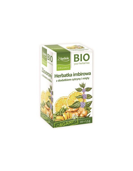 Herbtka imbirowa z cytryną i miętą BIO (20 x 1,5 g) - 30g - APOTHEKE