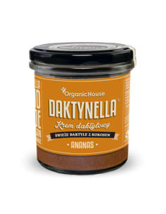Krem kokos daktyle Medjool ananas bezglutenowy Bio - 280g - OrganicHouse (Daktynella)