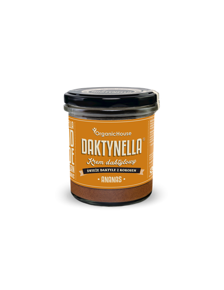 Krem kokos daktyle Medjool ananas bezglutenowy Bio - 280g - OrganicHouse (Daktynella)