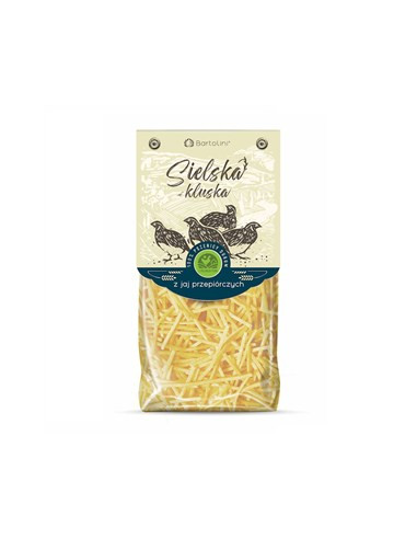 Makaron z jajami przepiórczymi semolinowy krajanka Bio - 250g - Bartolini (Sielska kluska)