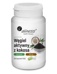 Węgiel aktywny z kokosa - 100kaps - Aliness